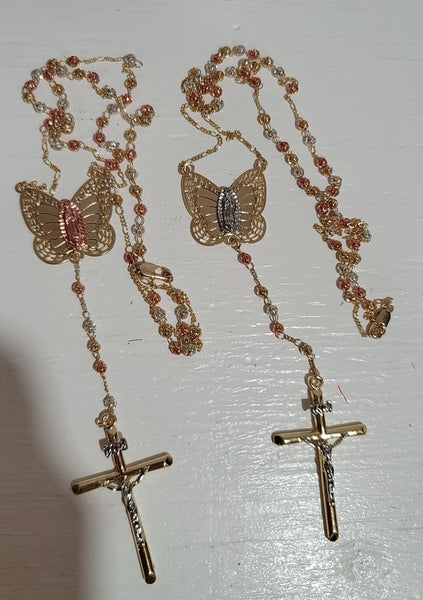 Rosario Virgen de Guadalupe en mariposa